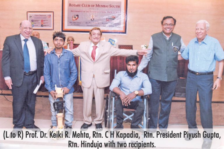 Rtn. Kapadia Makes A Difference