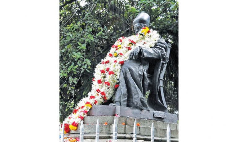 Dadabhai Naoroji’s Statue Garlanded
