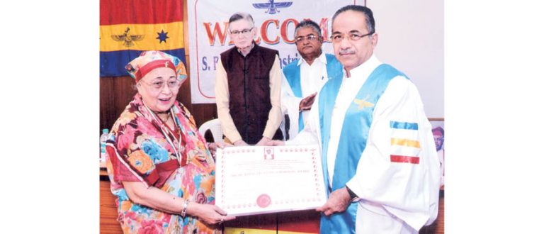 Dr. Rumi Beramji Awarded ‘Doctor Of Literature Honoris Causa’