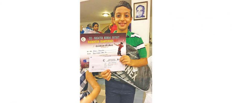 Kudos Budding Shuttler Sean Todiwalla!