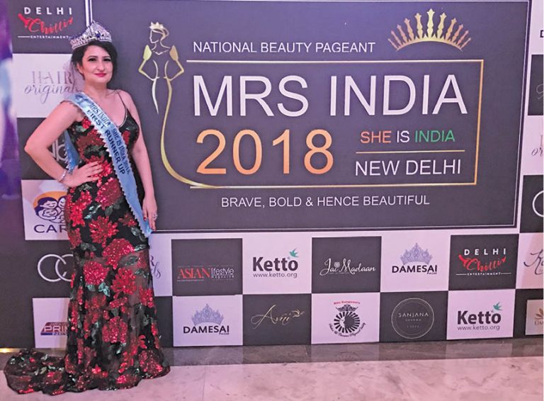 Delnaz Wins First Runner Up At ‘MRS. INDIA SHE IS INDIA 2018’ Pageant