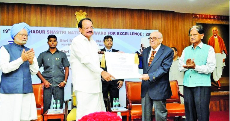 Fali Nariman Conferred Lal Bahadur Shastri Award