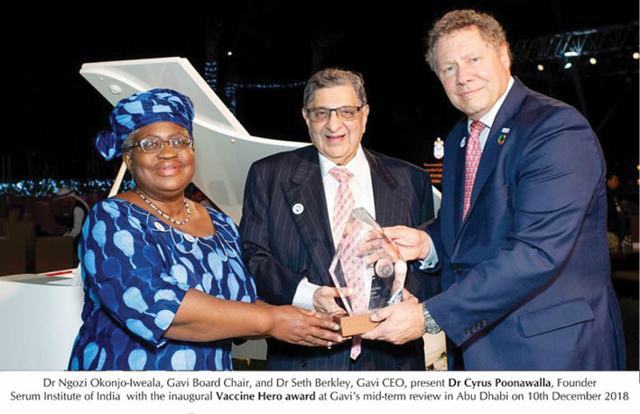 Dr. Cyrus Poonawalla Felicitated With ‘Vaccine Hero’ Award