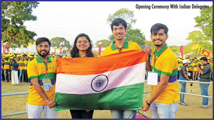 Jamshed Bhagwagar Represents India  At Global Youth Festival in Sri Lanka