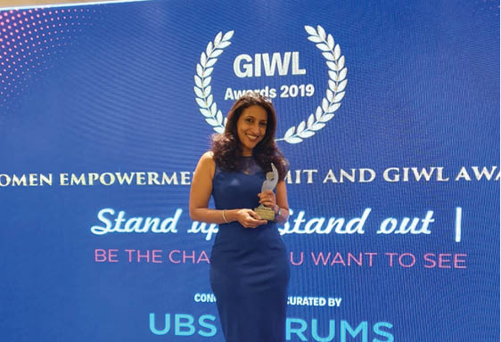 Delna Dhamodiwala Receives GIWL 2019 Leadership Award