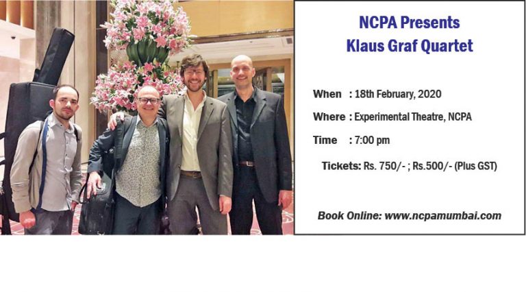 NCPA Presents  Klaus Graf Quartet