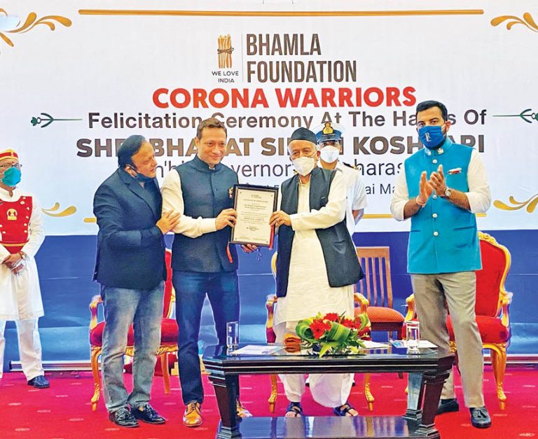 Jimmy Mistry Felicitated By Governor For Covid Relief Work