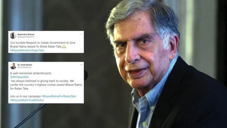 Ratan Tata Tweets Regarding Appeal for Bharat Ratna