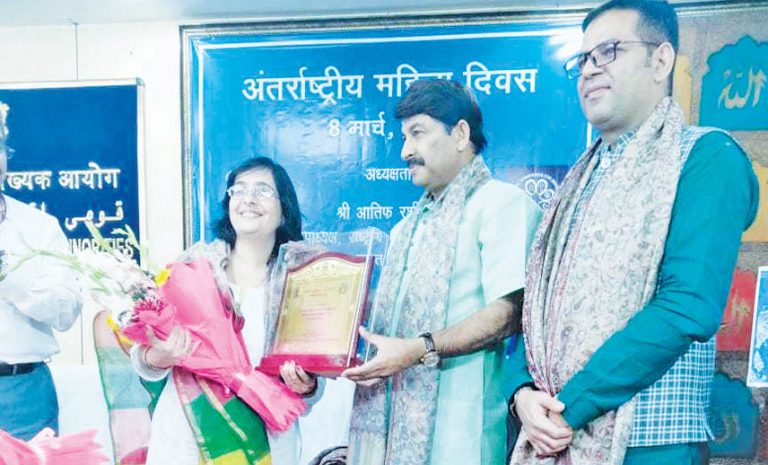 Jiyo Parsi Counsellor Pearl Mistry Felicitated By  National Council For Minorities
