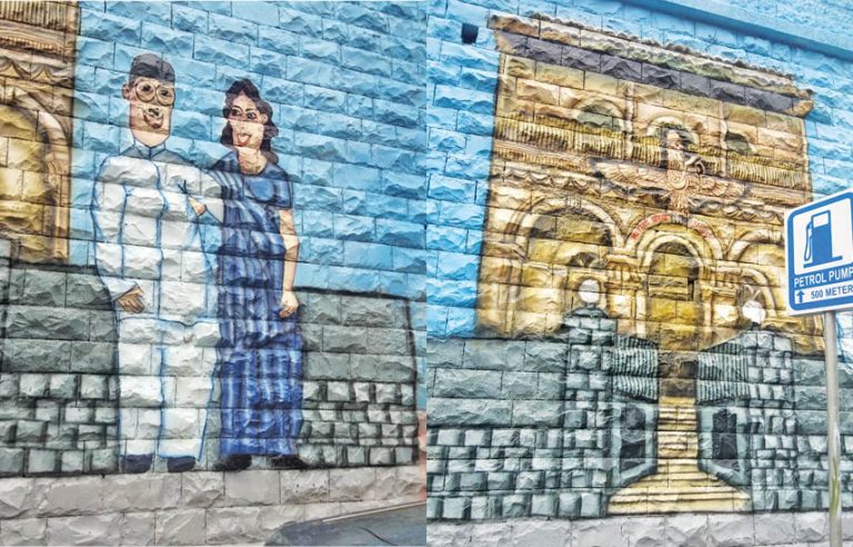 PARSI PAINTINGS AT DOCKYARD ROAD RAILWAY STATION