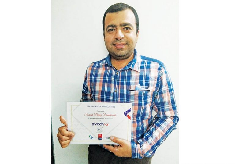 Sarosh Vandriwala Recognised For His Contributions In Developing Covid Vaccine By Zydus Cadila