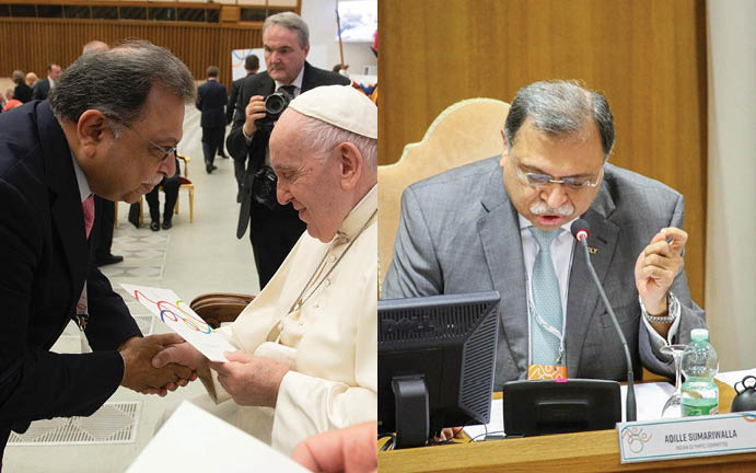 Adille Sumariwalla Represents India At ‘Sport For All’ At The Vatican