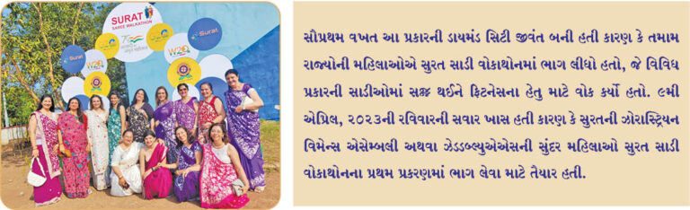 સુરત સાડી વોકાથોનમાં: પારસી ગારા ઐતિહાસિક પ્રસંગમાં ચમકી ઉઠયા!